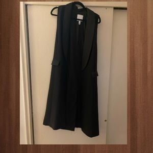 Long black elegant vest